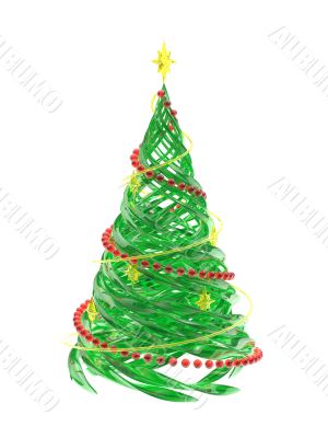 Rendered stylized Christmas pine tree Rendered stylized Christmas pine tree