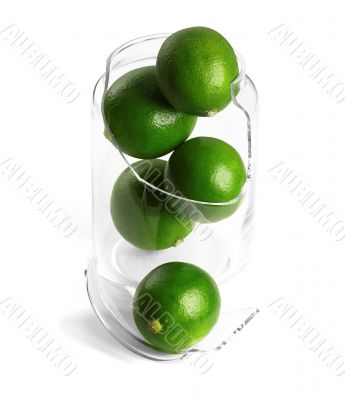 broken jar and lime