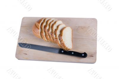 Long loaf on a chopping board