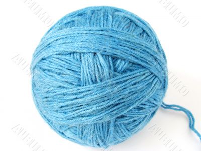 blue wool skein