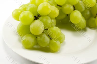 green grapes on a plate