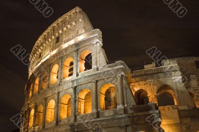 Coliseum in Rome in night