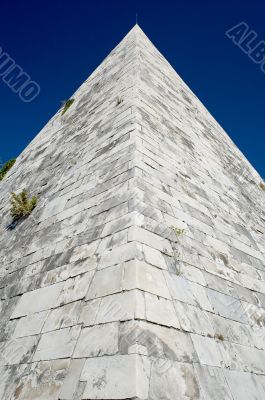 pyramid in rome closeup