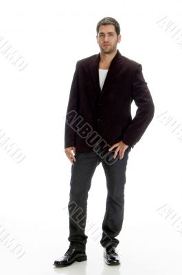 standing young handsome man