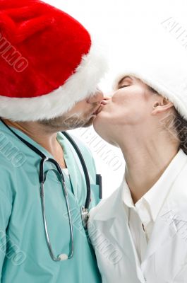 medical professionals kissing each other