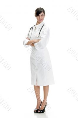standing lady doctor with crossed arms