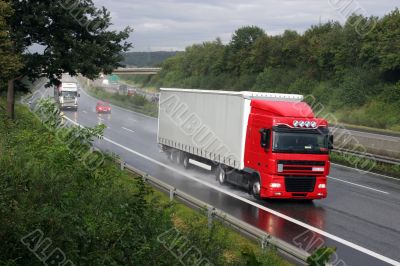 Truck on a german highway