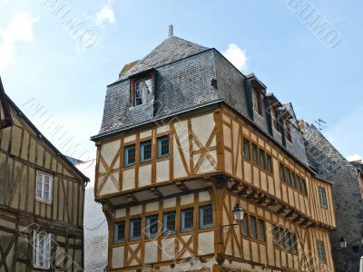 Ancient framed structure house similar to the ship
