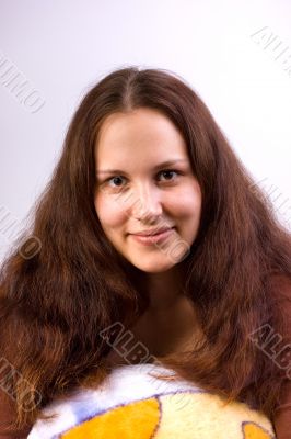 Portrait in smooth violet light Portrait in smooth violet light