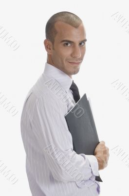 smiling young professional man posing
