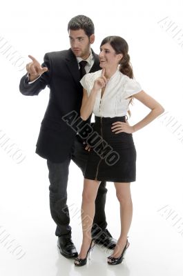 american business couple posing