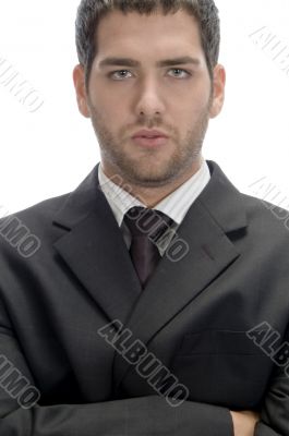 businessman with folded hands