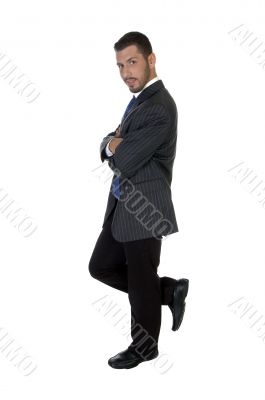 stylish pose of american businessman