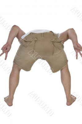 male posing from back