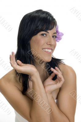 beautiful smiling woman looking you