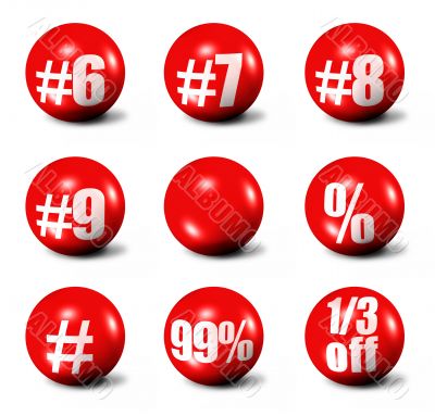 red 3D spheres red 3D spheres
