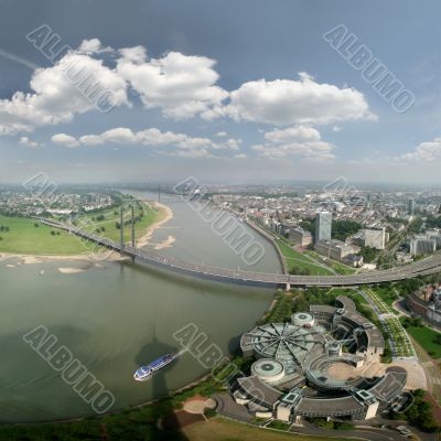 Panorama of Düsseldorf and Rhine, Germany
