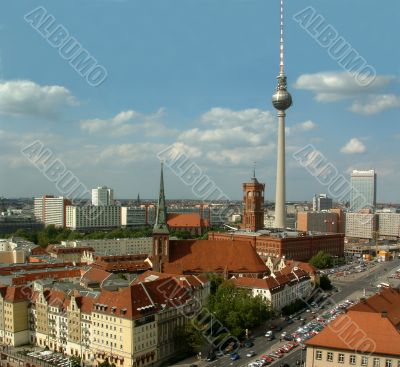 Berlin with town hall and television tower