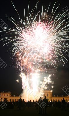 Firework at the Orangerie castle in Kassel