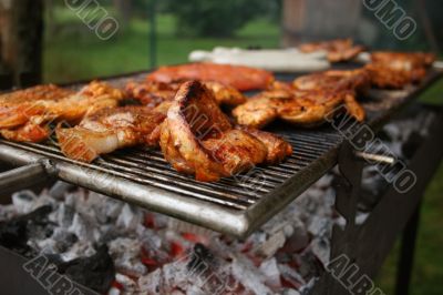 Barbecue with german meat Barbecue with german meat