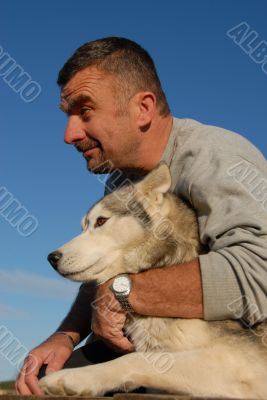 alone man and his dog