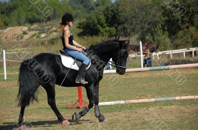 riding young woman