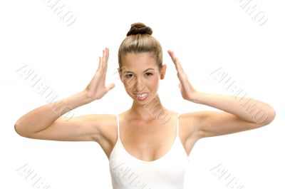 portrait of dancing female