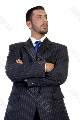 smart businessperson with folded hands