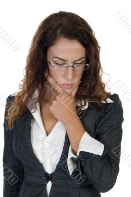 charming lady thinking