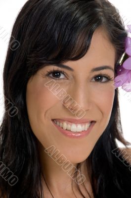 close up of smiling woman