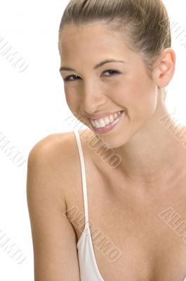 portrait of pleased woman