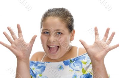 surprised happy girl