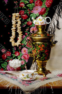 Samovar and steering-wheels