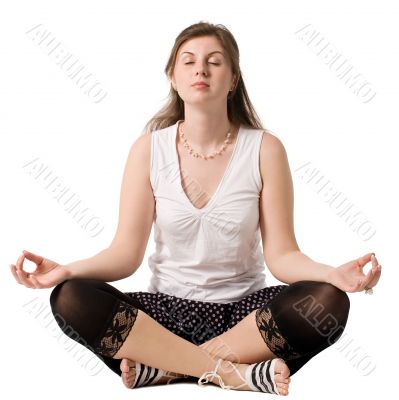 young woman practicing yoga young woman practicing yoga