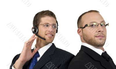 young businessman communicating