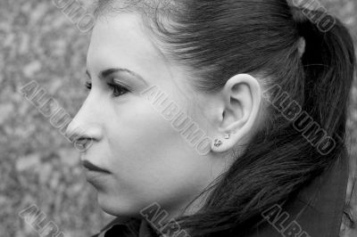 attractive brunet woman