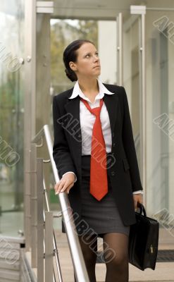 businesswoman with portfolio