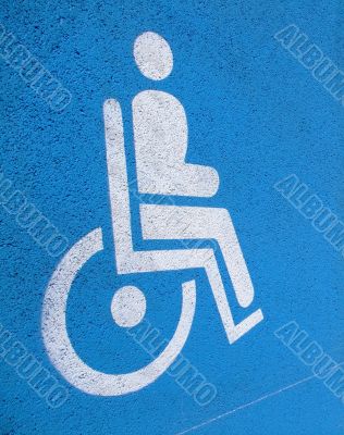Logo for disabled on parking lot