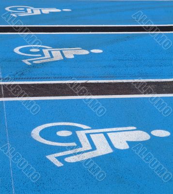 3 Logos for disabled on supermarket parking