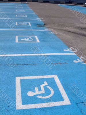 Parking lots  for disabled persons