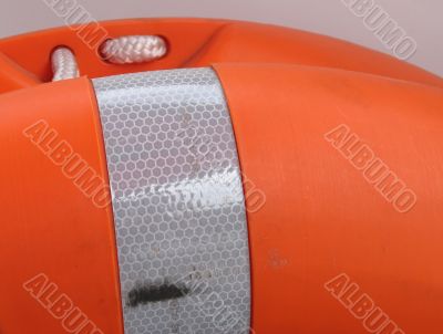 orange buoy close up