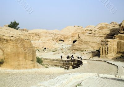 Petra ruins and mountains in Jordan