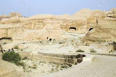 Petra ruins and mountains in Jordan