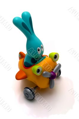 Rabbit on plane