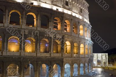 Italy Rome Coliseum closeup