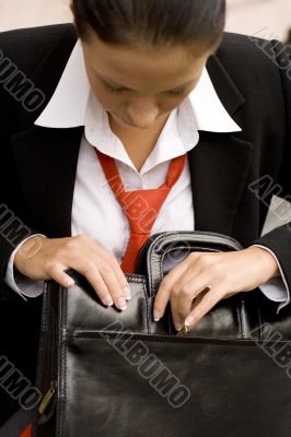 businesswoman with briefcase