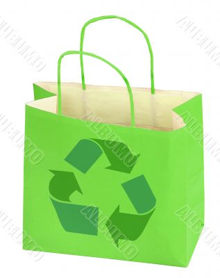 shopping bag with recycle symbol shopping bag with recycle symbol