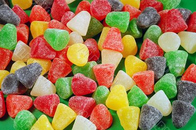 Colorful mix of jelly candy