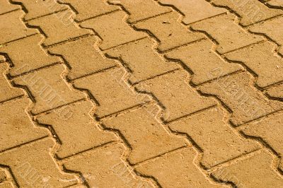 Detail of a concrete sidewalk