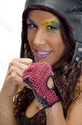 woman in boxing pose